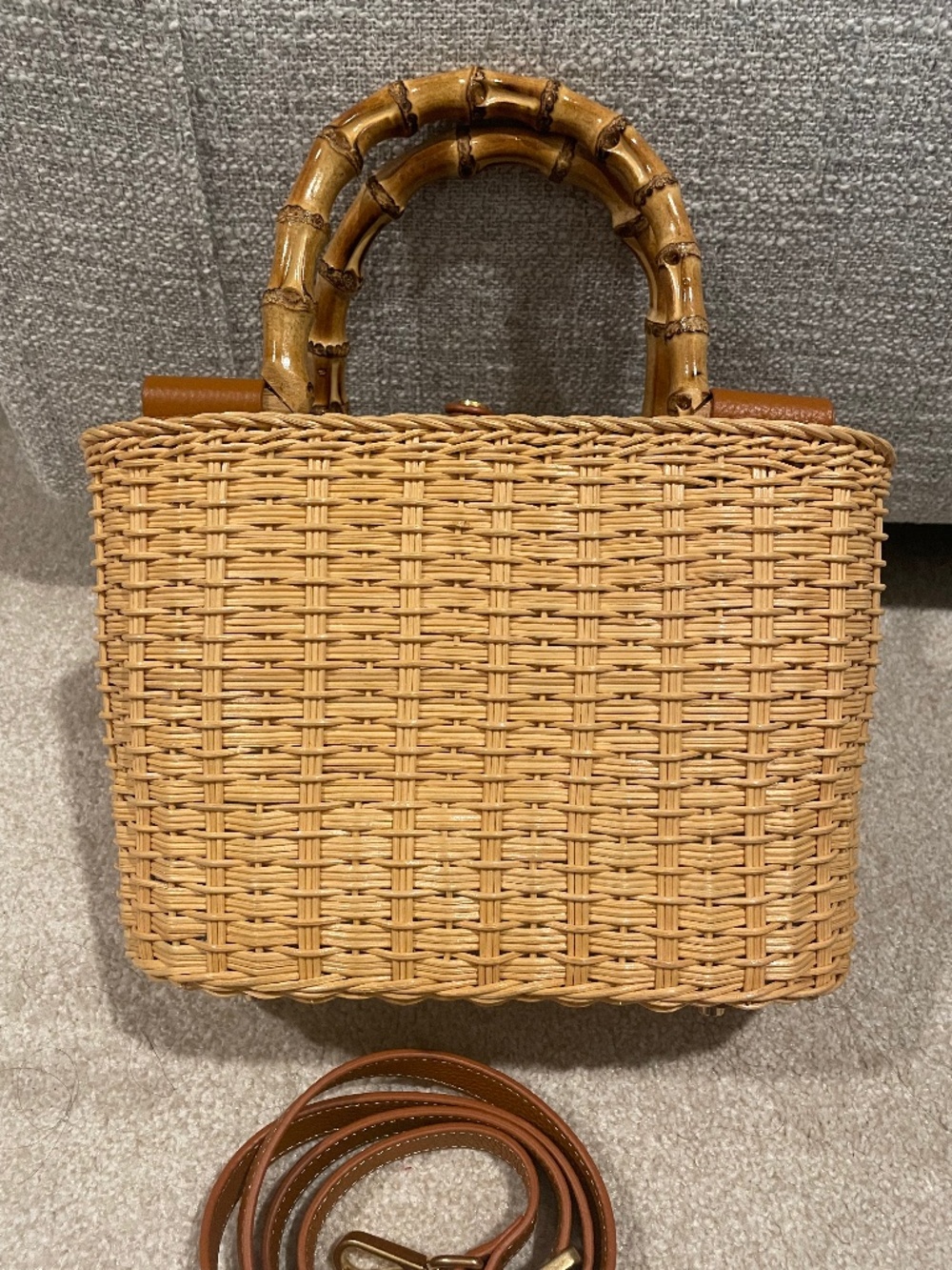 J.Mclaughlin wicker tote